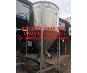 Bồn trộn nhựa inox loại 2 tấn keo hạt