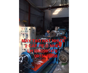 Máy tạo hạt nhưa 2 cấp PE ó nhét