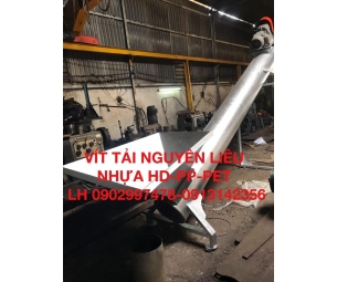 Vít tải nguyên liệu nhựa HD-PP-PET cho mấy tẩy rửa