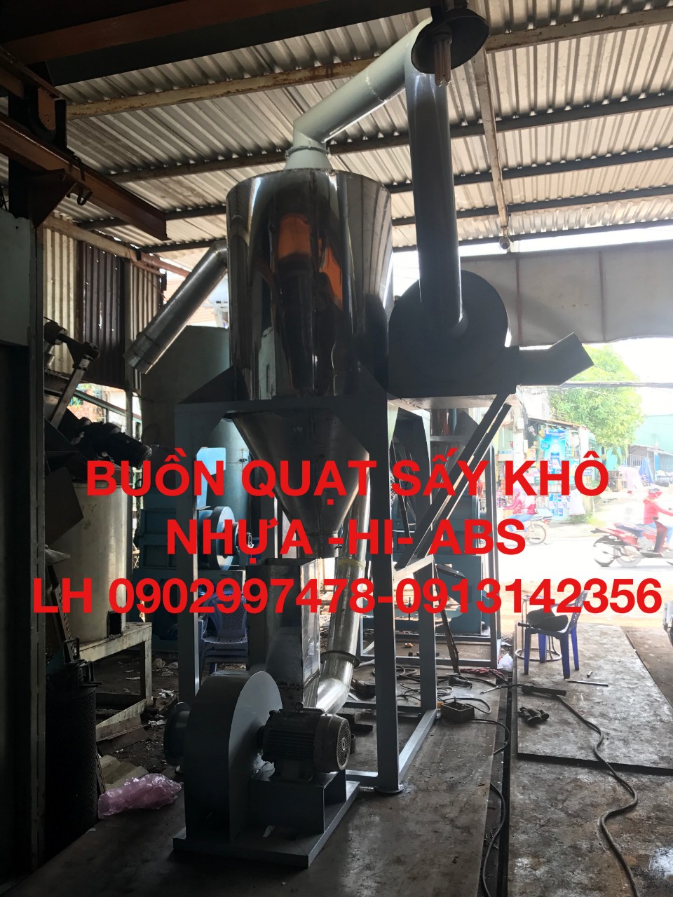 Máy xào hạt nhựa phế liệu