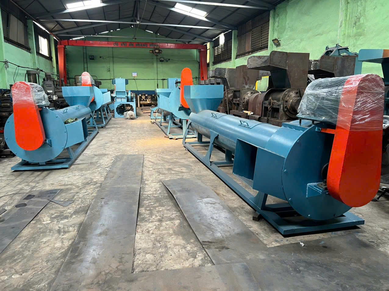 hệ thống máy xử lý túi nilong