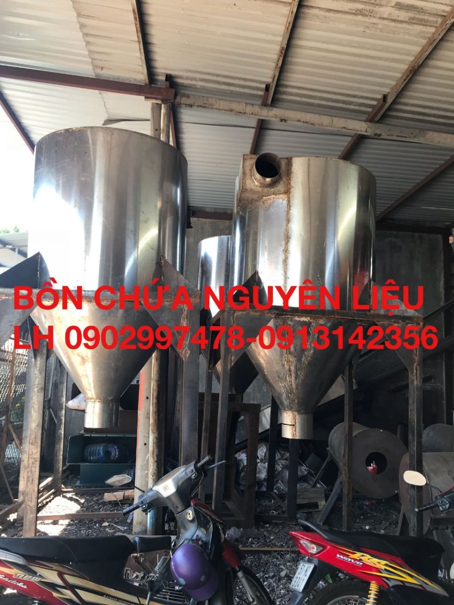 bồn quạt chứa nguyên liệu nhựa